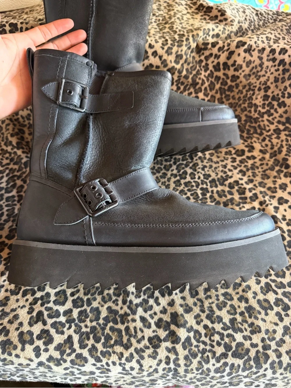 UGG Rebel Biker Platforms
